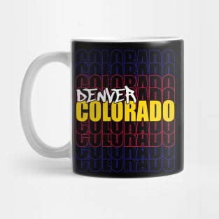 Denver Colorado State Flag Typography Mug